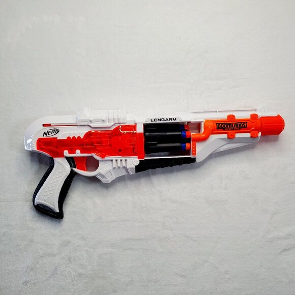 NERF Doomlands Longarm Gun Dart Blaster Includes 5 Darts - Picture 1 of 6